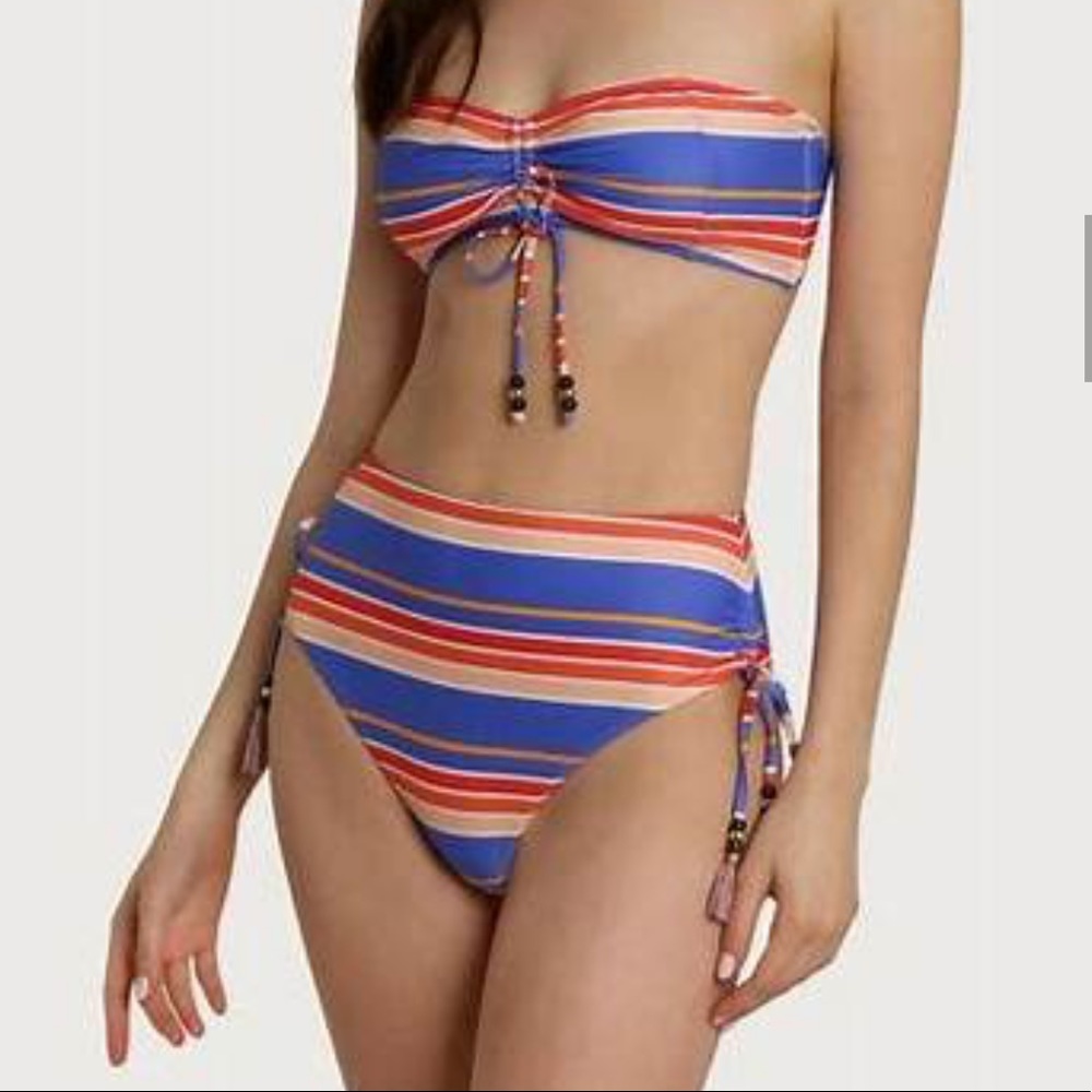 NWT Letarte Sardinia striped high waist bottoms